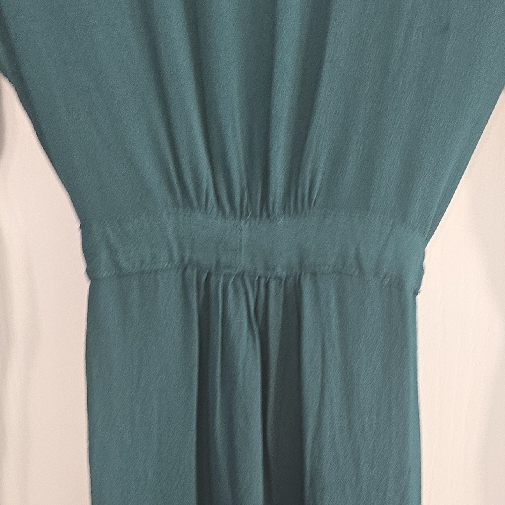 Vici Wrap Dress-Deep Green Long Sleeve - Picture 6 of 9